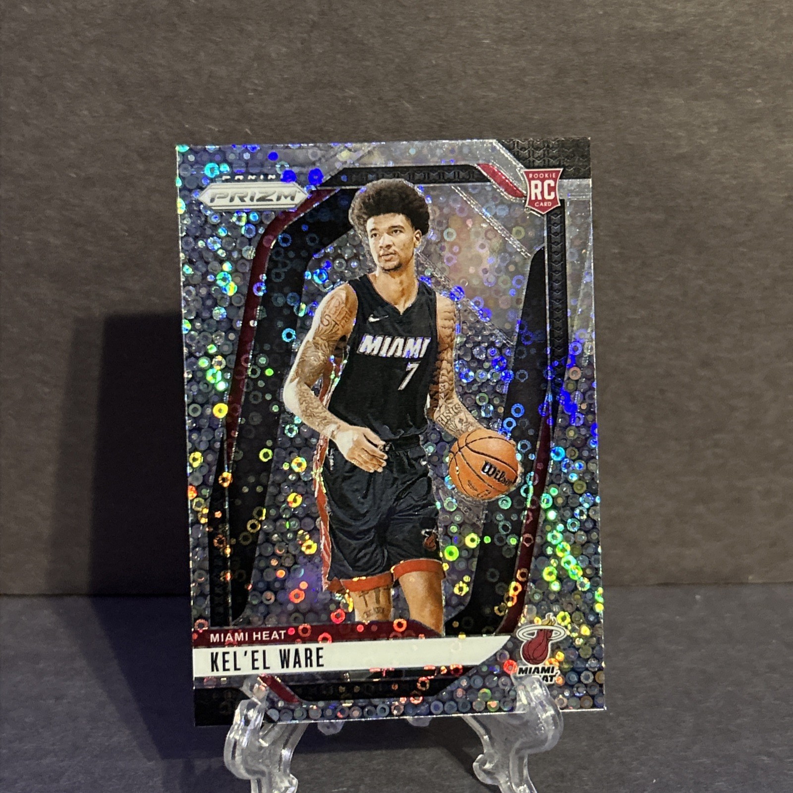 2024-25 Prizm Kel’el Ware Fast Break Disco Silver Rookie RC #248 Miami Heat📈