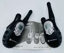 Motorola Talkabout Radio T5920 Walkie Talkie Replacement Black/Silver 2 Pc.