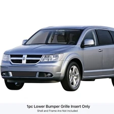 For Dodge Journey 11-19 APG 1-Pc Black 8x6 mm Horizontal Billet Bumper Grille