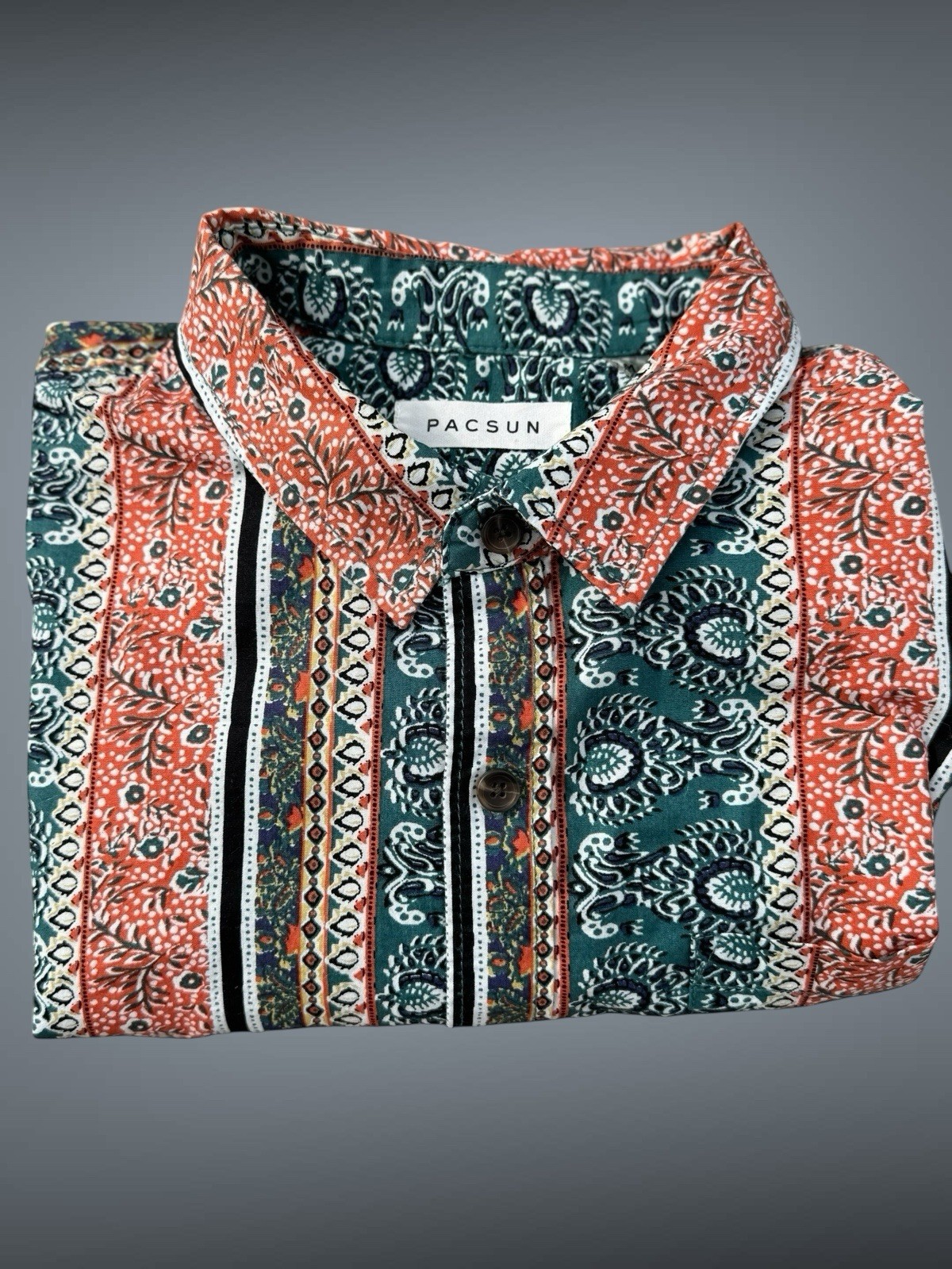 Pacsun PAC SUN Men’s Button Down Patterned Short … - image 3