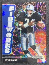 Bo Jackson 2025 Panini Prizm Black Fireworks Blue Ice Prizm /125 #19