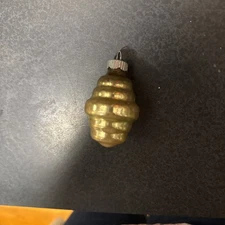 Vintage Yellow Shiny Brite Christmas Ornament