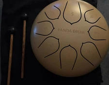 Mini Panda Peace Drum with 2 Drumsticks. Tongue Drum For Meditation