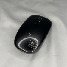 Logitech Wireless Mouse M555b Bluetooth Metal Wheel Badge Graphite Black Silver