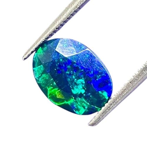 Ópalo negro natural de 2,10 quilates corte ovalado A+ piedra preciosa suelta brillante - Imagen 1 de 13