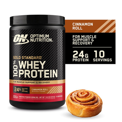 Gold Standard 100% Whey Protein Powder, Cinnamon Roll, 10 Servings