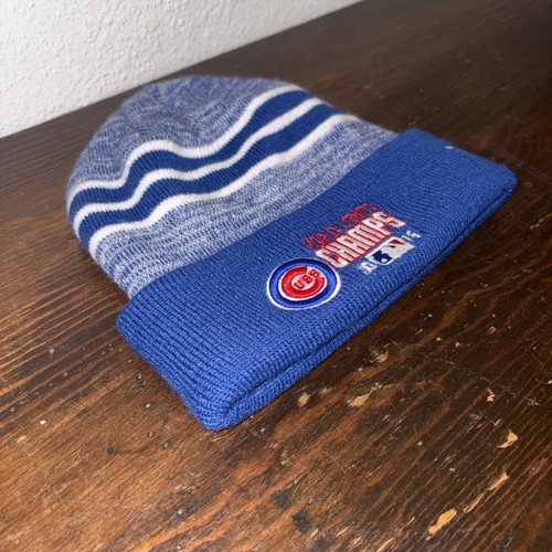 Chicago Cubs World Series Champions 2016 Knit Hat Beanie Blue - New Era Nice - Picture 3 of 8