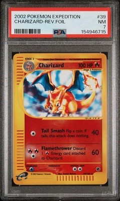 2002 Pokemon Expedition Charizard Reverse Foil #39 PSA 7