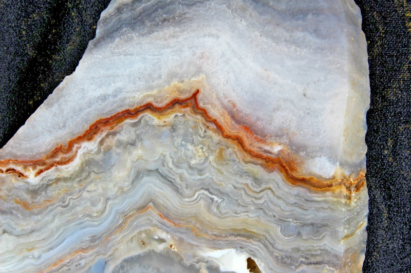 Banded Agate Slab - 7.1 Ozs - Lapidary - Crafts - Display -  Nice Bands !
