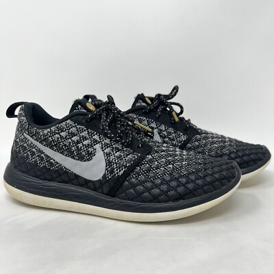 Nike Roshe 2 Flyknit Women's Size 6.5 Black Running Sneaker Shoes - 861706-001