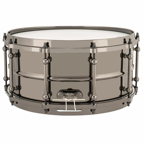 Ludwig LU6514 Universal Brass Snare Drum with Black Nickel Hardware, 6.5"x 14" - Picture 3 of 4