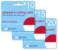 Cheap International calling card for Indonesia with emailed PIN