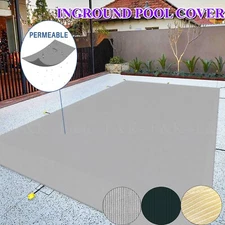 14-20ft Inground Safety Pool Cover Rectangle Winter Swimming Pool Mesh Cover