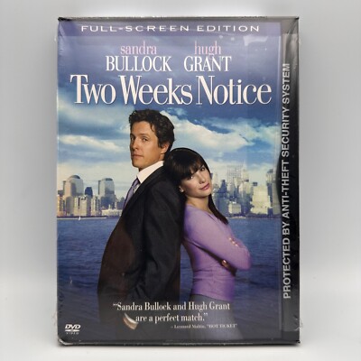 Two Weeks Notice DVD Full Frame Sandra Bullock Sealed Snapper Case Fast Shipping