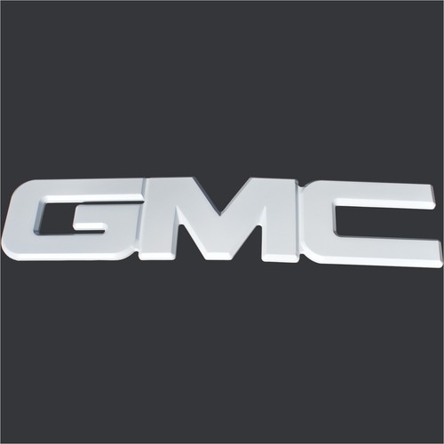 20072018 GMC Sierra 1500 Front Billet Grille Emblem White 96501W eBay