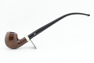 Aldo Velani Churchwarden Bent Apple Pipe 9mm Smooth Briar Italy AVCW020