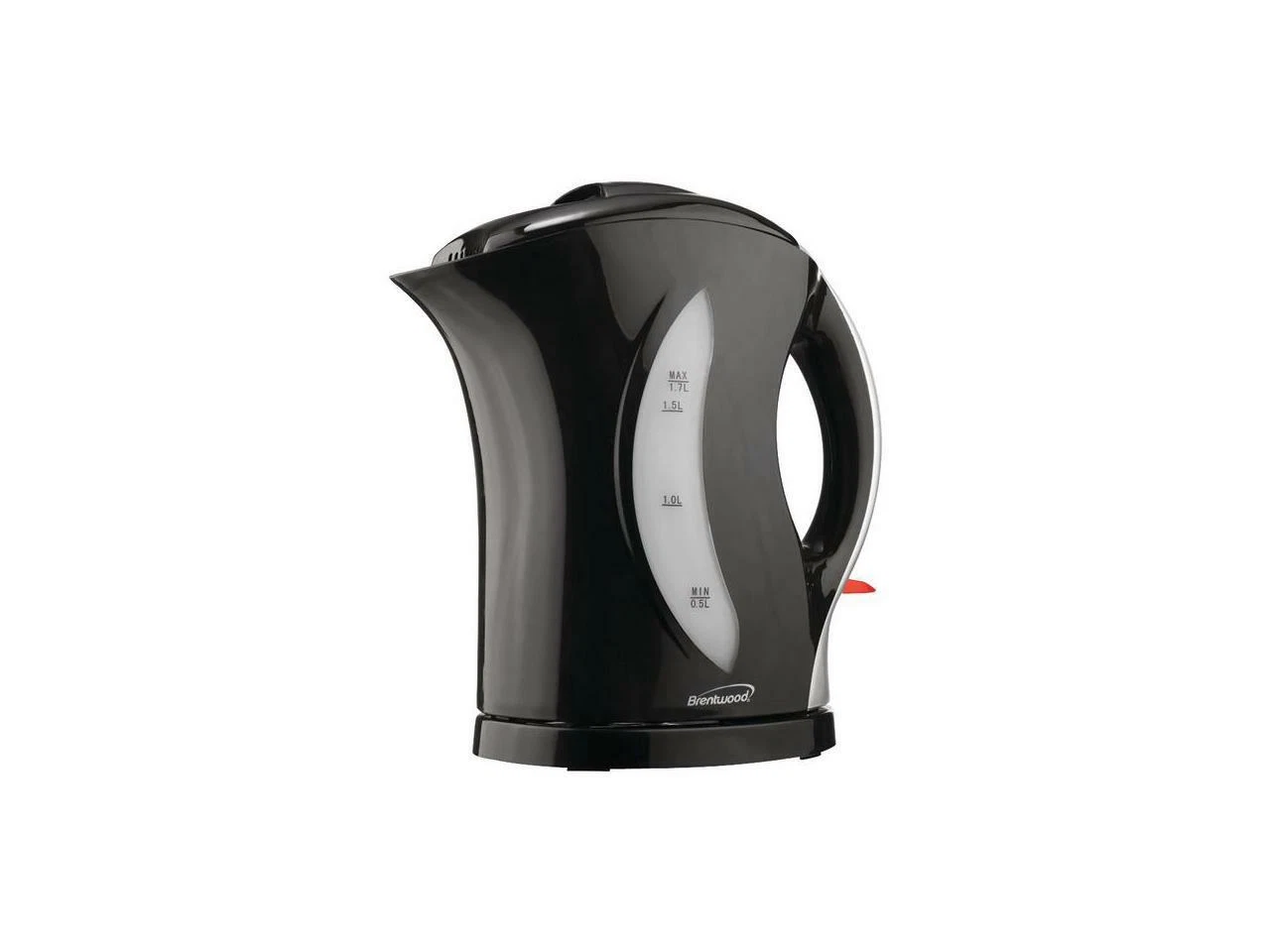 Brentwood KT-1618 BPA Free 1.7L Cordless Electric Kettle, Black/Silver