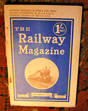 1922.  RARE VINTAGE RAIL MEMORABILIA: THE RAILWAY MAGAZINE, NOVEMBER 1922.