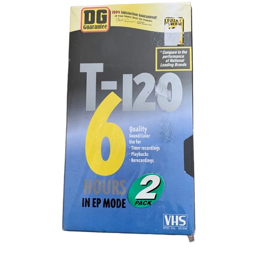 2 Dollar General T120 Blank VHS Tapes eBay