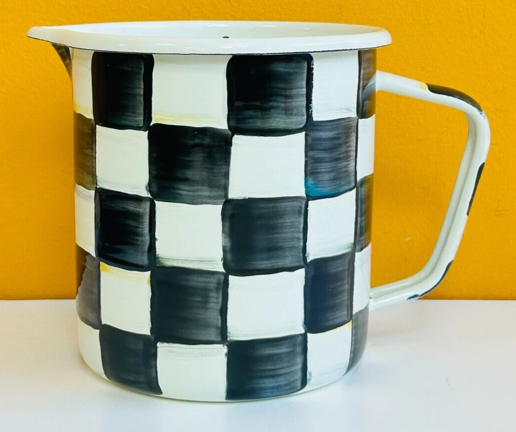 MacKenzie-Childs 89414-40 Courtly Check Measuring Cup, Hand Painted, 7 Cup. New!