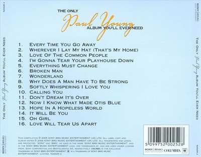 PAUL YOUNG - THE ONLY PAUL YOUNG ALBUM YOU'LL EVER NEED NEW CD