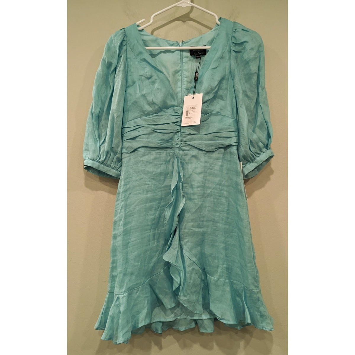 chinese dress ladies Bardot Remy Lace Mini Dress in Blue – TrenLend