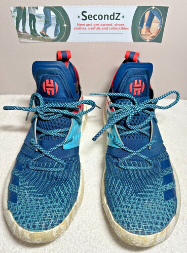 Adidas Harden Vol 2 scarpa da basket uomo blu notte rosso ciano PrimeKnit 8,5 - Foto 4 di 11