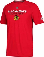 Adidas Men's Chicago Blackhawks Ice Ultimate Performance T-Shirt, Red