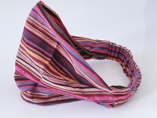 Women Boho Bohemian Cotton Linen Dreads Wide Bandana Hair Band Headband Durag - Picture 9 of 45