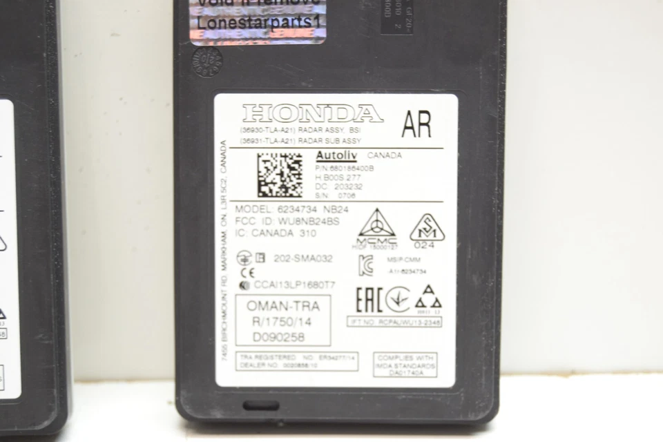 19-22 HONDA CR-V CRV PUNTO CIEGO RADAR SENSOR SET 36930-TLA-A21 OEM 36965 TLA A0 Foto 2 de 4