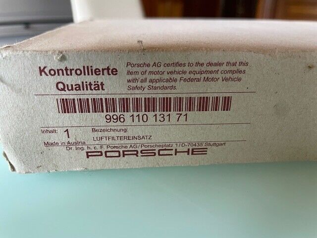 PORSCHE OEM 996-110-131-71 Air Filter Cartridge for 996 997 Turbo and GT2 GT3 20