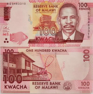  Malawi  100 Kwacha  UNC 2017 P-NEW