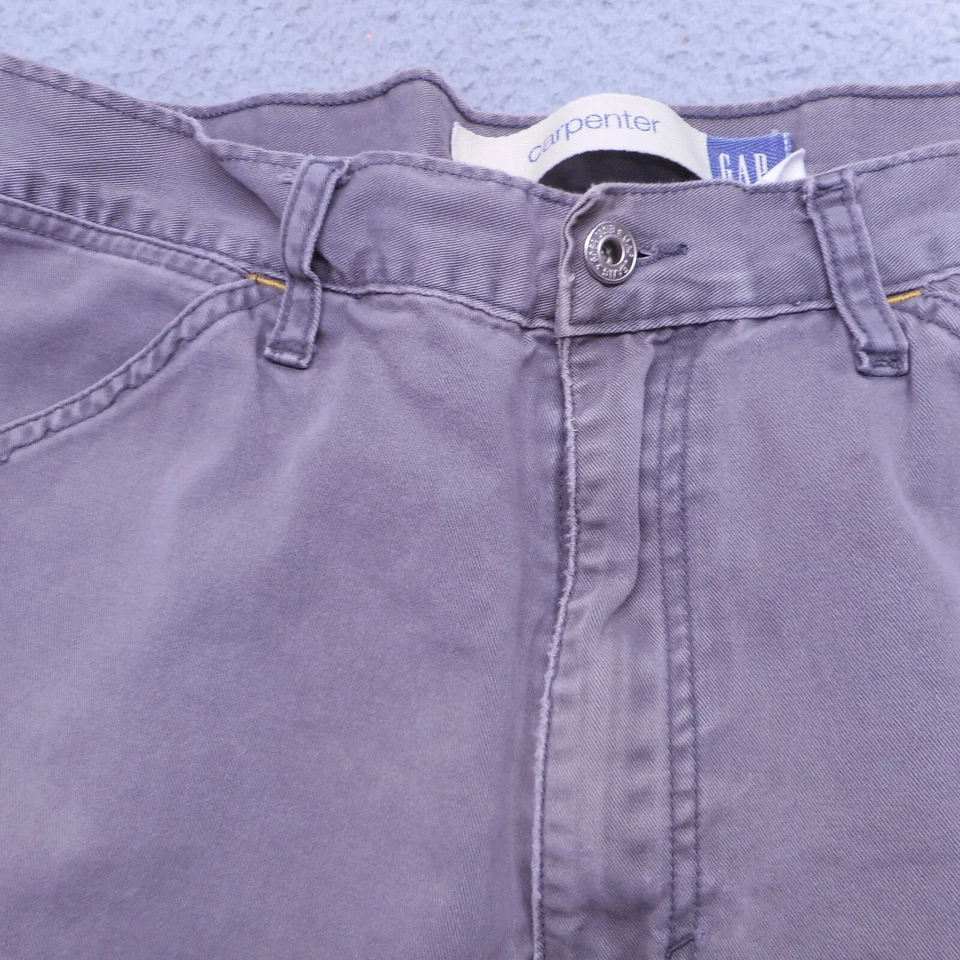 Pantalones Cortos Vintage Gap Para Hombre 34 Gris Denim Y2K Lazo Carpintero Foto 3 de 4