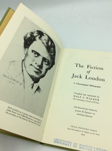 Dale L. Walker - THE FICTION OF JACK LONDON: A Chronological Bibliography - 1972 - Picture 2 of 4