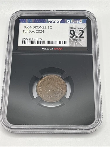 1864 1C INDIAN VAULTBOX  2024 FUNBOX NGC MS62