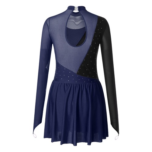 Vestito donna danza body pratica pattinaggio a rotelle patchwork giuntura - Foto 34 di 59