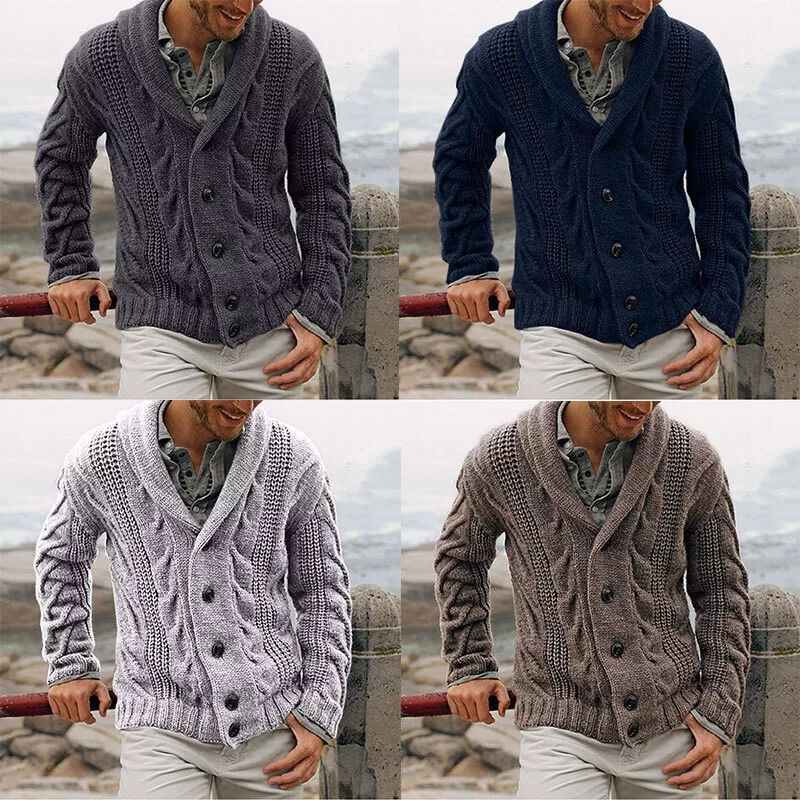 Mens cardigan jacket jumper sale
