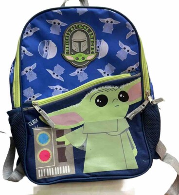 Star Wars Grogu Backpack - Blue and Black Star Wars Mandalorian Grogu Baby Yoda Kids 16 main image 3