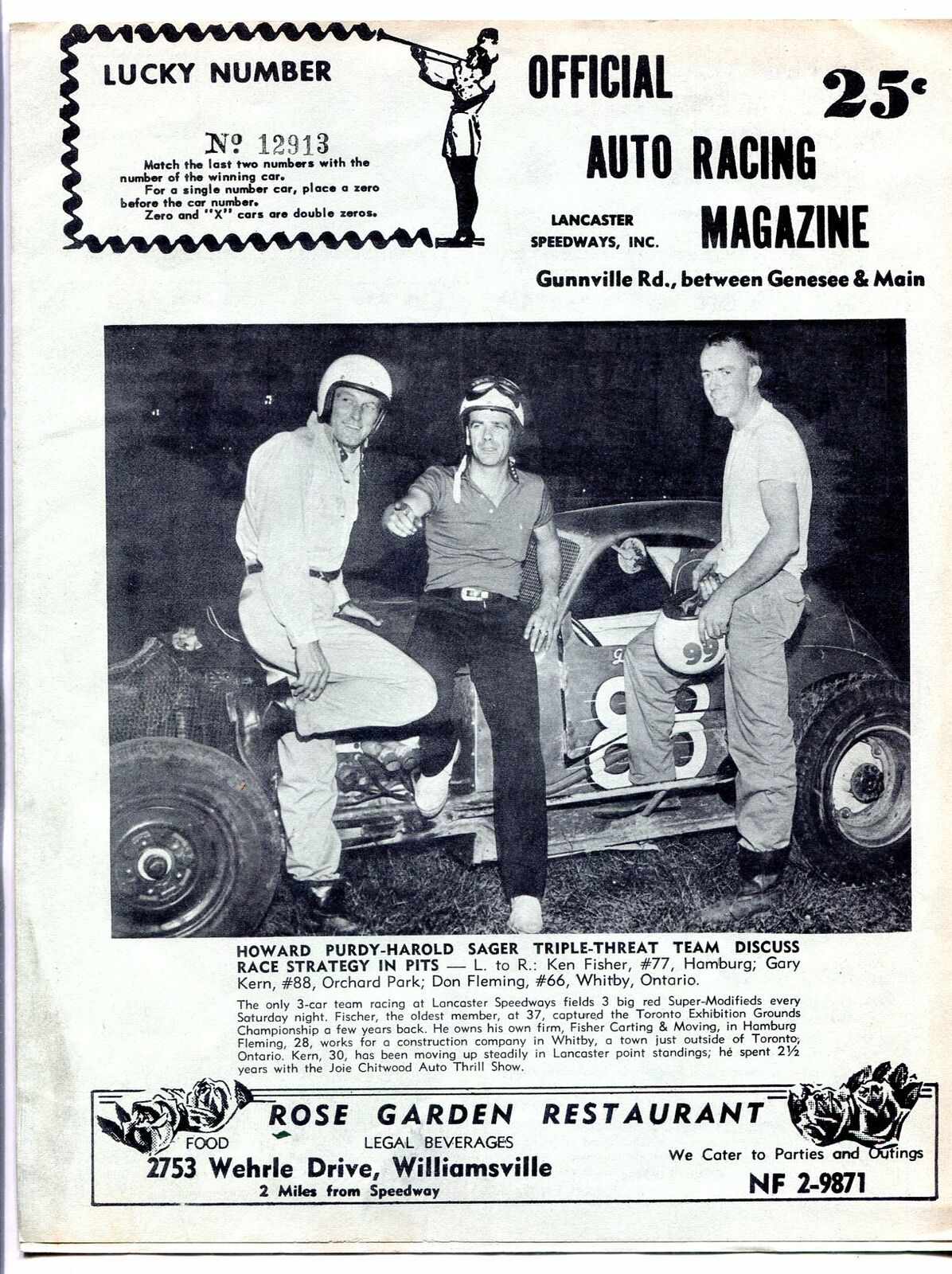 2021 autumn and winter new Lancaster Speedway Race Program 1961 July Supermodified Selling