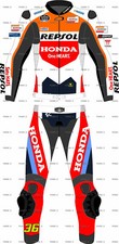 Honda Repsol MotoGP Motorrad Lederkombi Herren Rennanzug Leder CE Zertifiziert