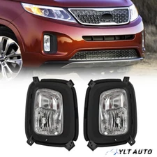 For 2014-2015 Kia Sorento Clear Lens Front Driving Fog Light Lamp With Bezel Set