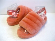 UGG FLUFF YEAH SLIDE WOMEN SANDAL VIBRANT CORAL US 11 /UK 9 /EU 42