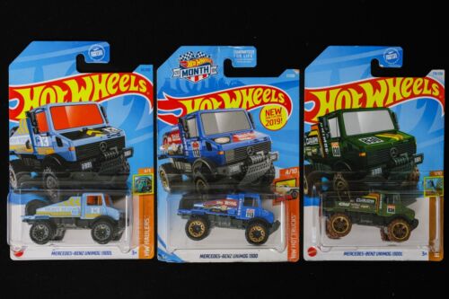 Hot Wheels Mercedes Unimog lot of 12 - T-HUNT, Series, Matchbox - *BAD CARDS* - Picture 3 of 5