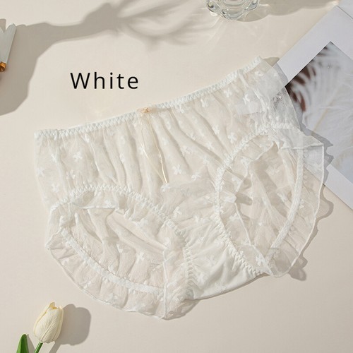 Übergröße Damen Spitze Netz Rüschen Slip Höschen Unterwäsche dehnbar Dessous sexy - Bild 17 von 35