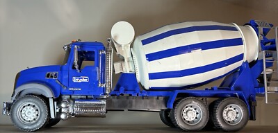 Bruder 02814 Mack Granite Cement Mixer Truck - Blue and