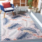SAFAVIEH Outdoor CBN451U Cabana Collection Pink / Grey Rug