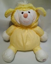 Vintage Fisher Price Puffalump Lamb Yellow White Plush Stuffed Toy 1986 15"