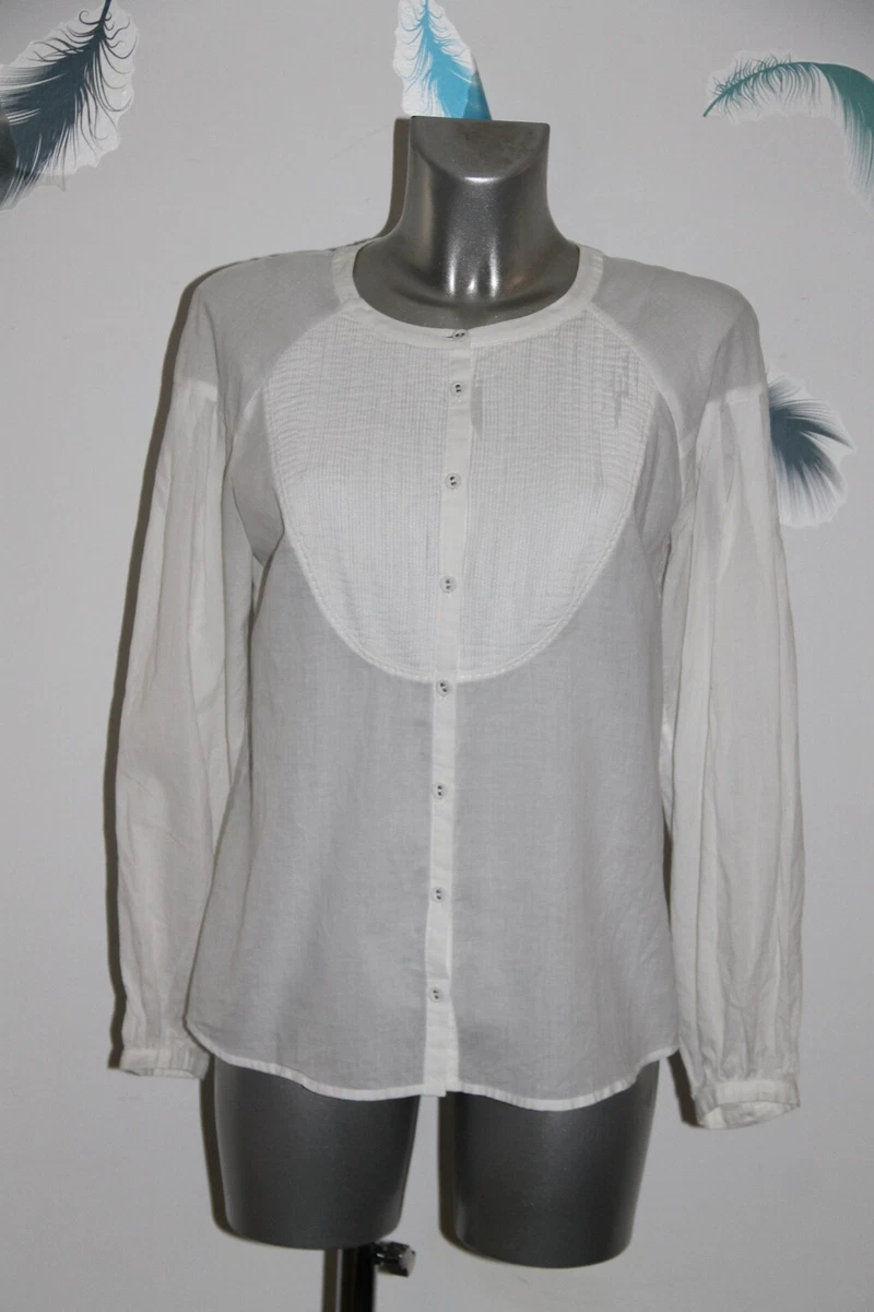 Chemisier Blanc COMPTOIR DES COTONNIERS En Coton - Taille 38 - Occasion En Très Bon état