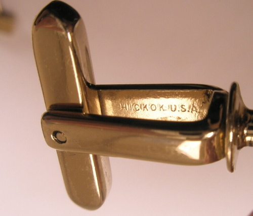 M Monogram Initial Letter Font Vintage HICKOK Cuff Links - Picture 8 of 8