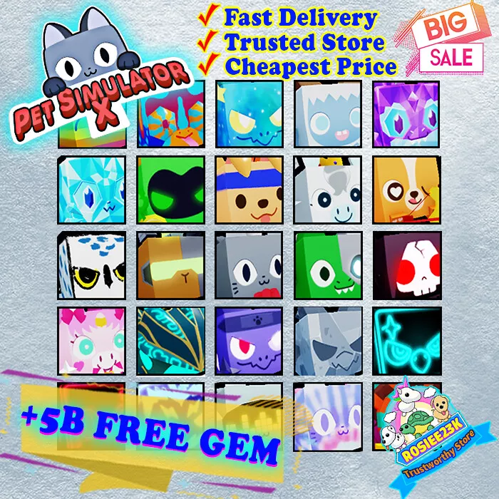 💎 Roblox - 1 Trillion Gems Pet Simulator X ( PSX ), CHEAPEST & SAFEST 💎